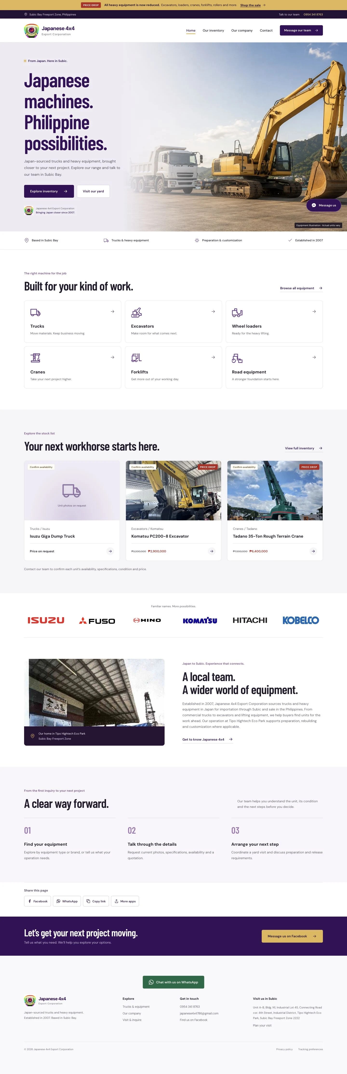 Japanese 4x4 Export Corporation — website by vendrato