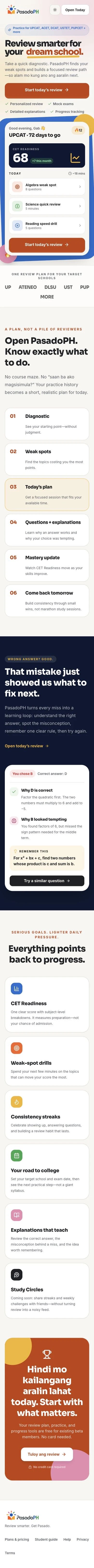 PasadoPH website at mobile width