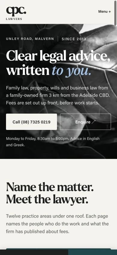 CPC Lawyers concept at mobile width