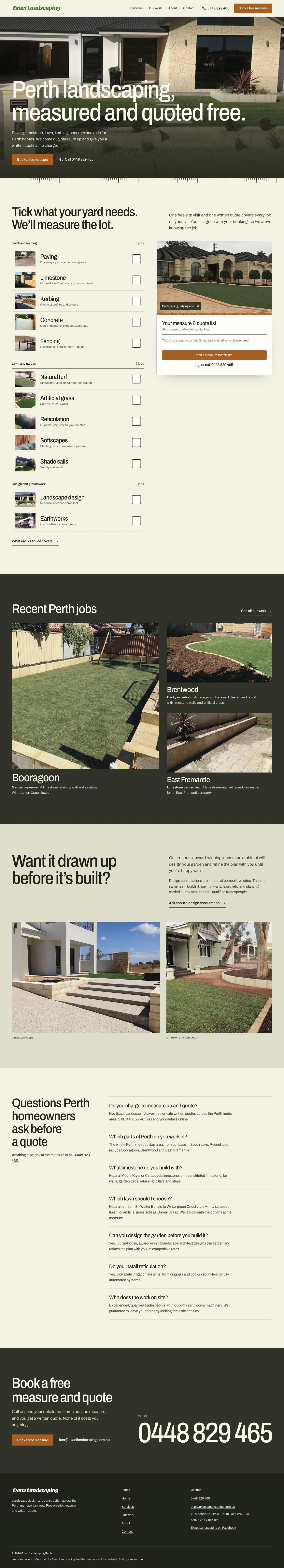Exact Landscaping — vendrato concept