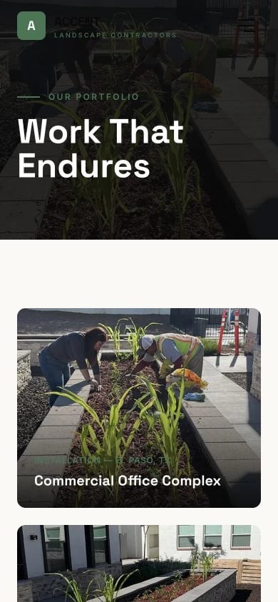 Accent Landscape Contractors: Projects mobile layout