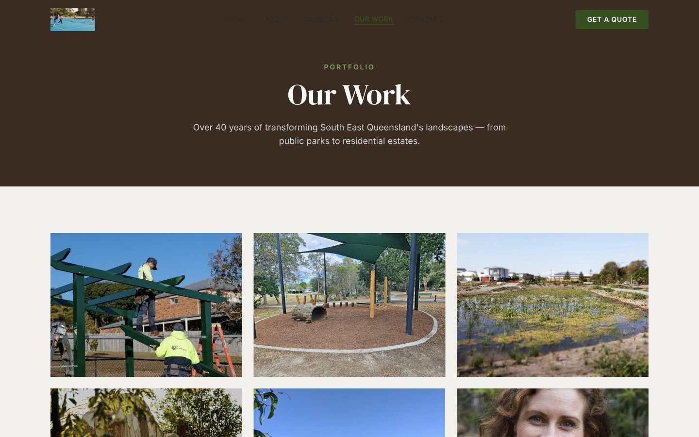 Ace Landscapes Qld: Gallery desktop layout