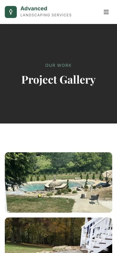 Advanced Landscaping Services: Gallery mobile layout