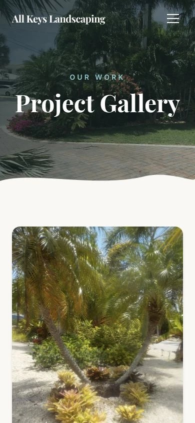 All Keys Landscaping: Gallery mobile layout