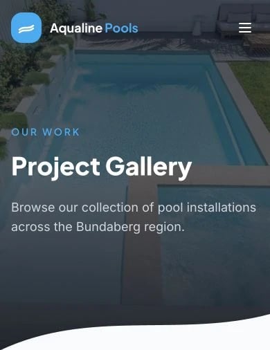 Aqualine Pools & Spas: Gallery mobile layout