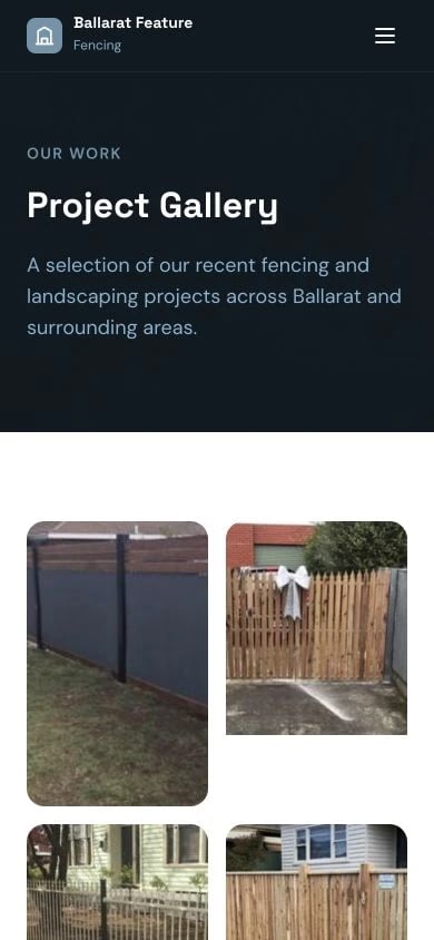 Ballarat Feature Fencing: Gallery mobile layout