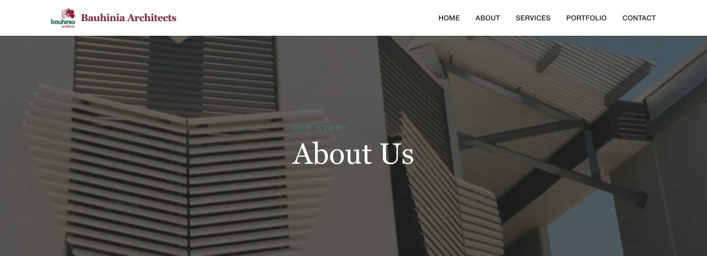 Bauhinia Architects: About design, showing “About Us”