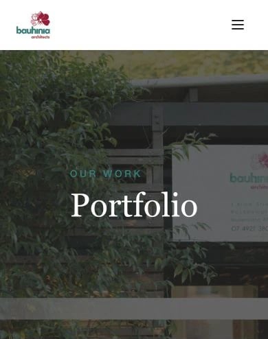 Bauhinia Architects: Portfolio mobile layout
