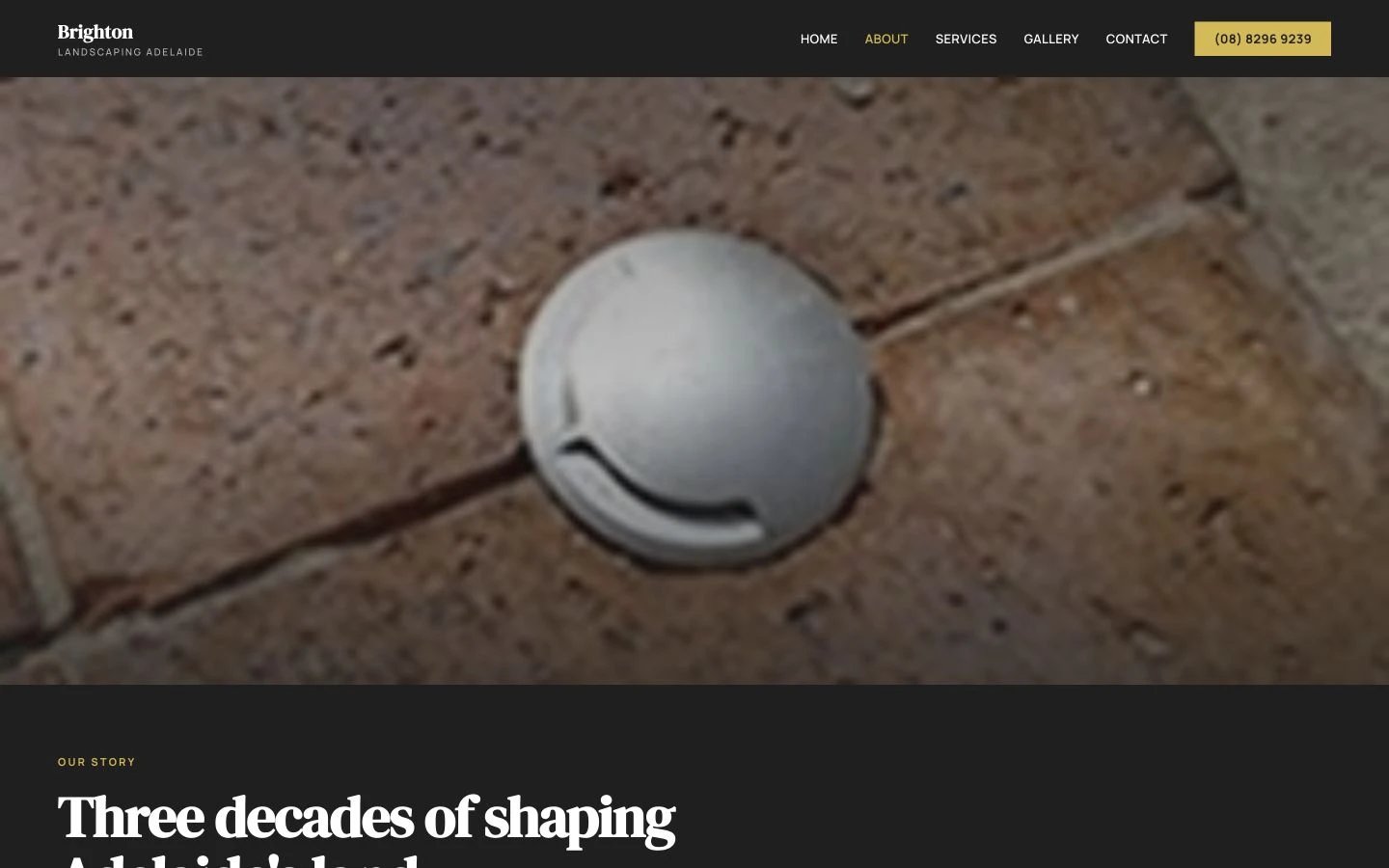 Brighton Landscaping: About design, showing “Three decades of shapingAdelaide's land”