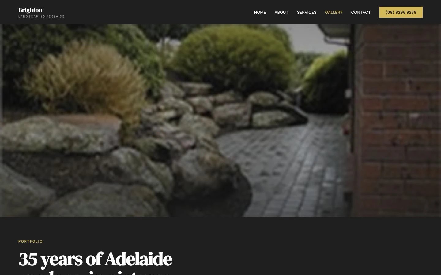 Brighton Landscaping: Gallery desktop layout