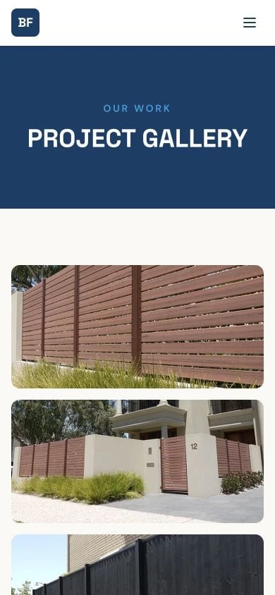 Broadview Fencing: Gallery mobile layout