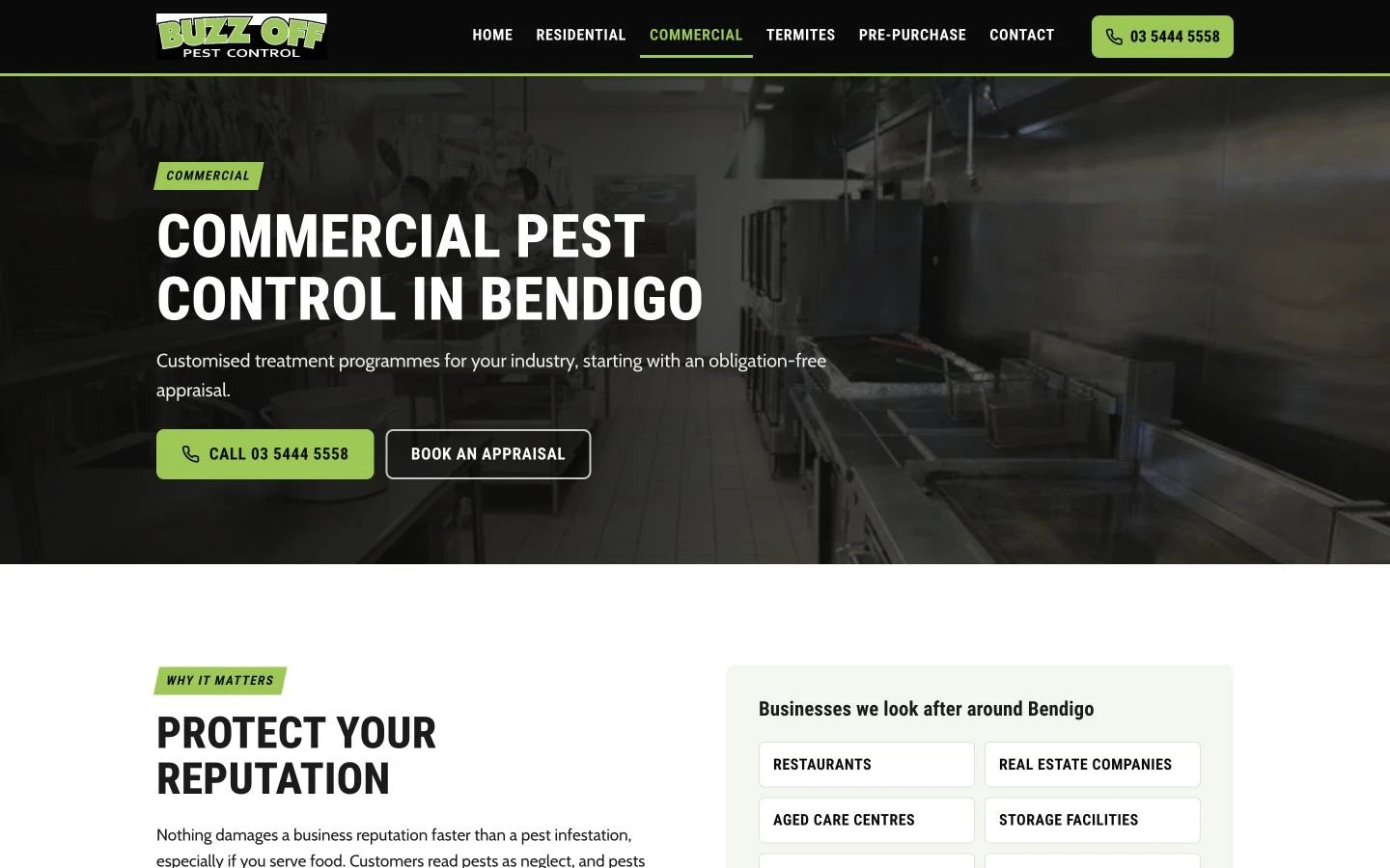 Buzz Off Pty Ltd: Commercial desktop layout