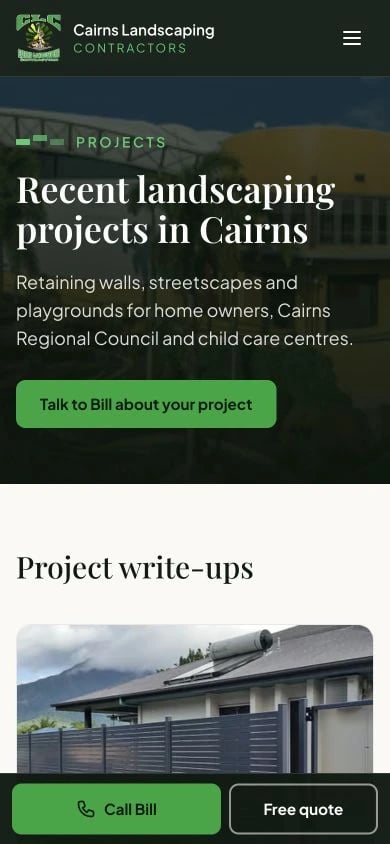 Cairns Landscaping Contractors: Gallery mobile layout