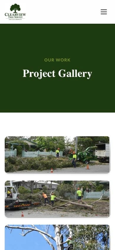 Clearview Tree Service: Gallery mobile layout