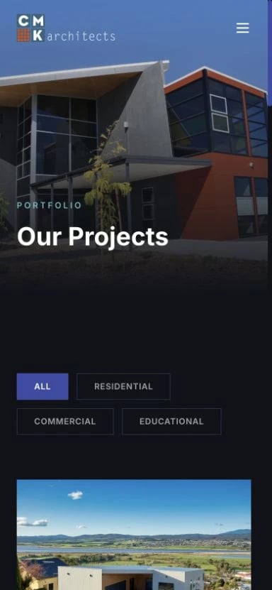 CMK Architects: Projects mobile layout