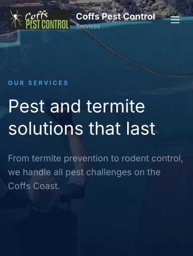Coffs Harbour Pest Control Services: Services mobile layout