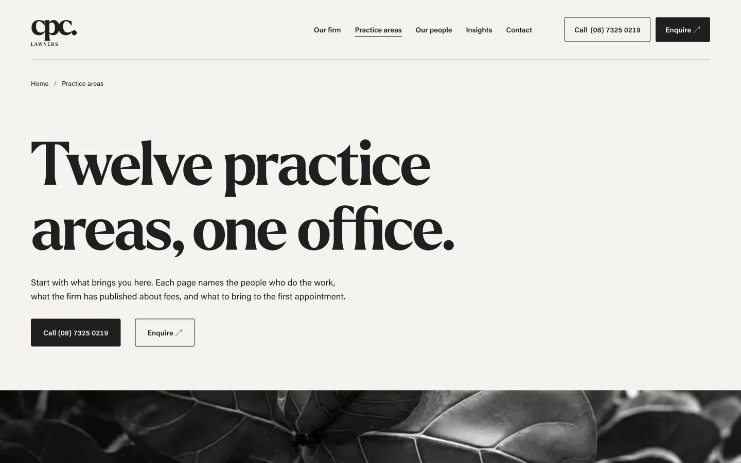 CPC Lawyers: Matters desktop layout