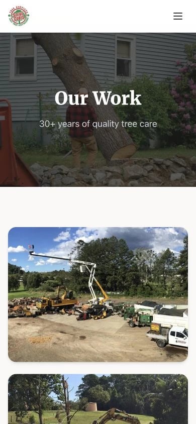 Steve Cubis Tree Services: Gallery mobile layout