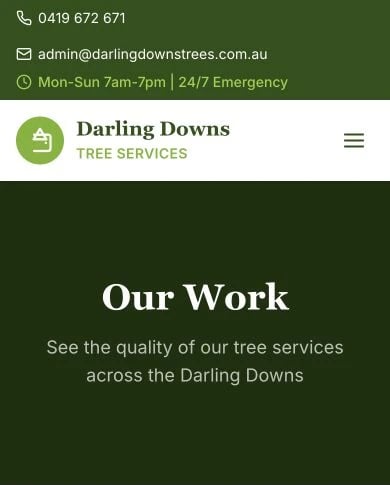 Darling Downs Tree Services: Gallery mobile layout