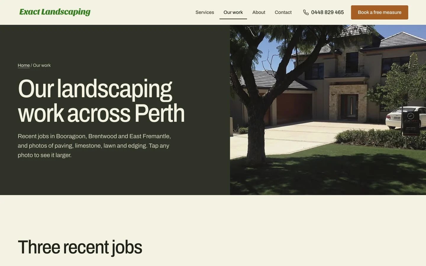 Exact Landscaping: Gallery desktop layout