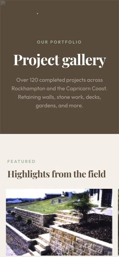 Fantastic Landscaping: Gallery mobile layout