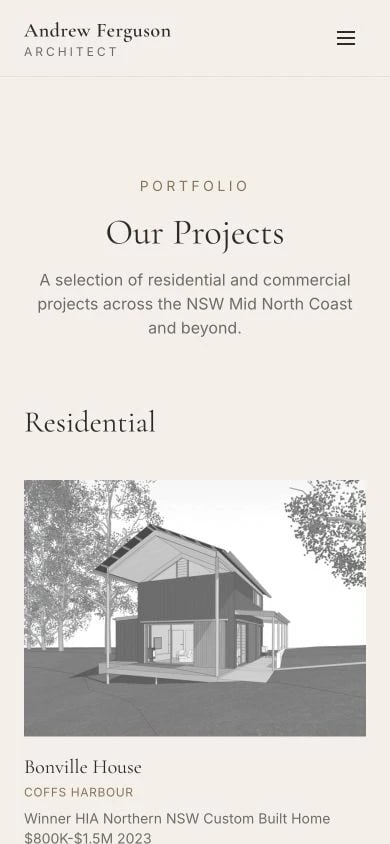 Andrew Ferguson Architect: Projects mobile layout