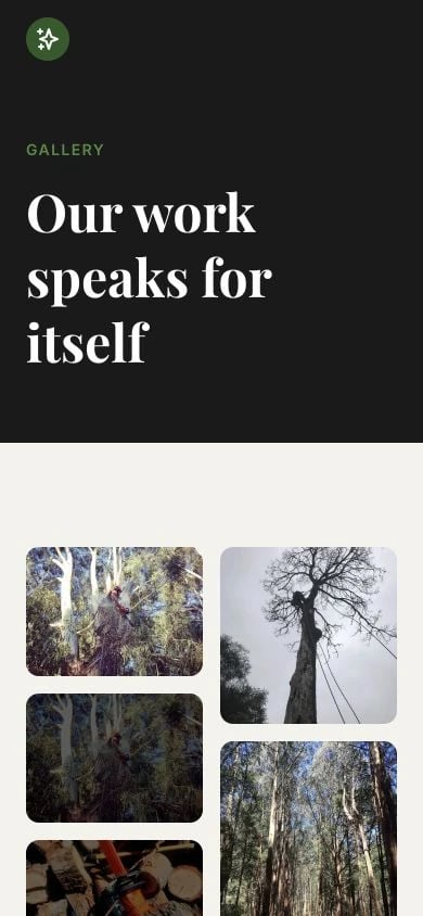 Gravity Tree Worx: Gallery mobile layout