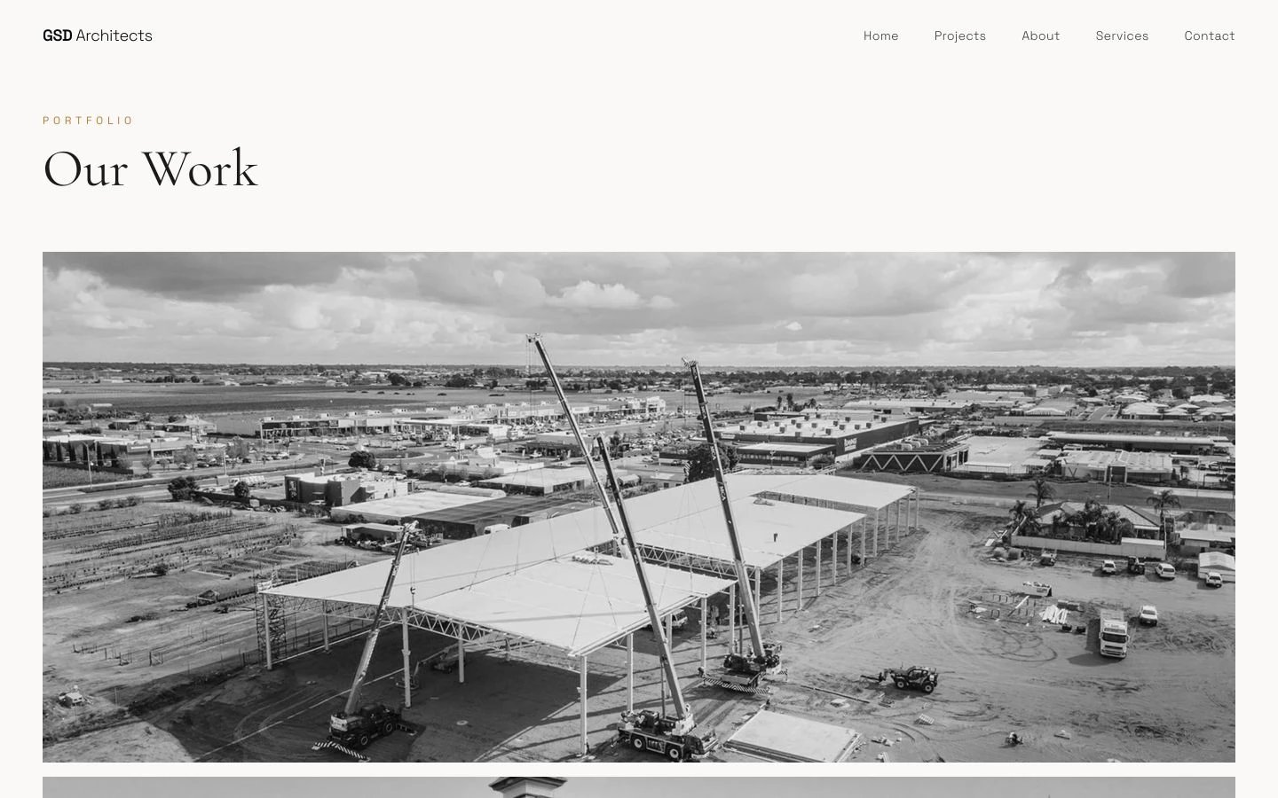 GSD Architects: Projects desktop layout