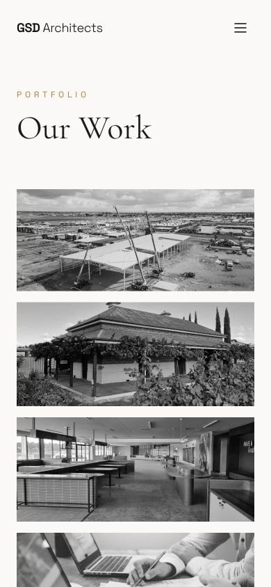 GSD Architects: Projects mobile layout