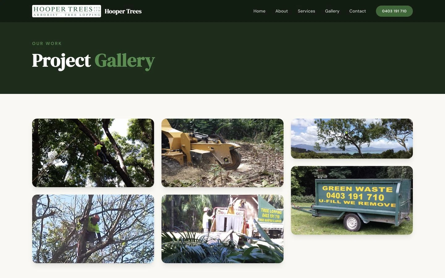 Hooper Trees: Gallery desktop layout