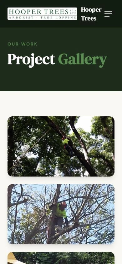 Hooper Trees: Gallery mobile layout