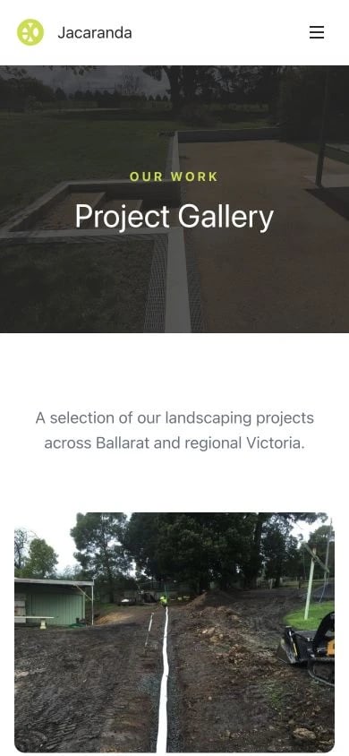 Jacaranda Landscapes & Paving: Gallery mobile layout