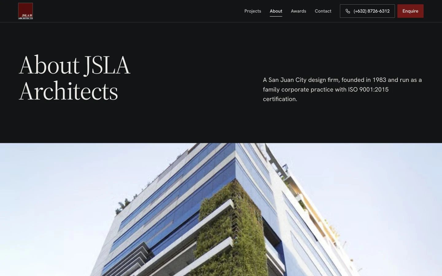 JSLA Architects: About design, showing “About JSLA Architects”