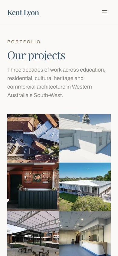 Kent Lyon Architect: Projects mobile layout