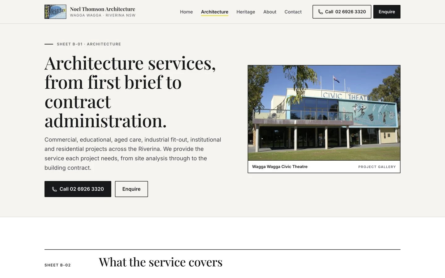 Noel Thomson Architecture: Architecture desktop layout