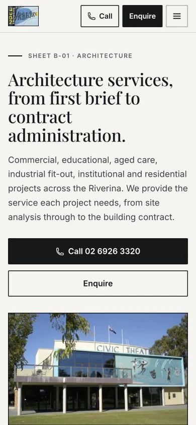 Noel Thomson Architecture: Architecture mobile layout