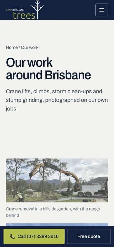 North Brisbane Trees: Gallery mobile layout