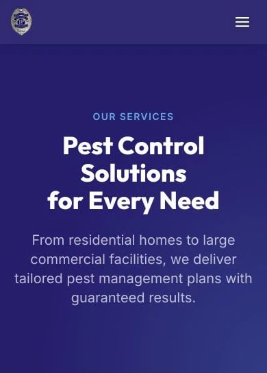 Pest Patrol WA: Services mobile layout