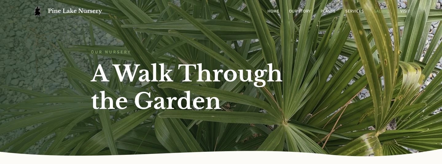 Pine Lake Nursery and Landscaping: Gallery desktop layout