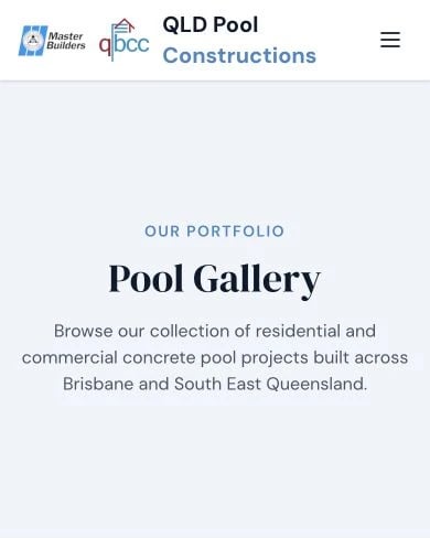 QLD Pool Constructions: Gallery mobile layout