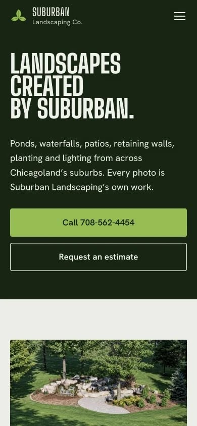 Suburban Landscaping Company: Gallery mobile layout