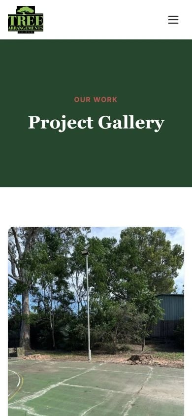 Tree Arrangements: Gallery mobile layout