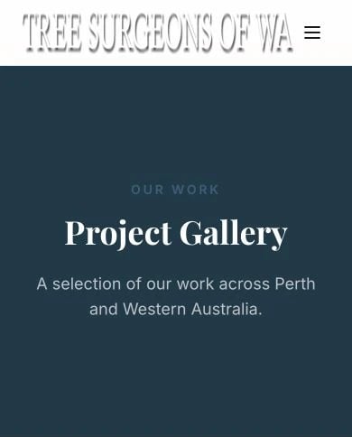 Tree Surgeons of WA: Gallery mobile layout