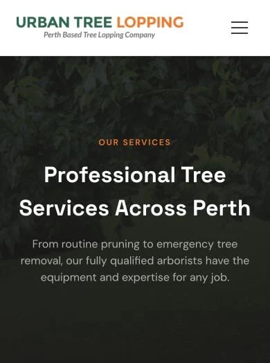 Urban Tree Lopping: Services mobile layout