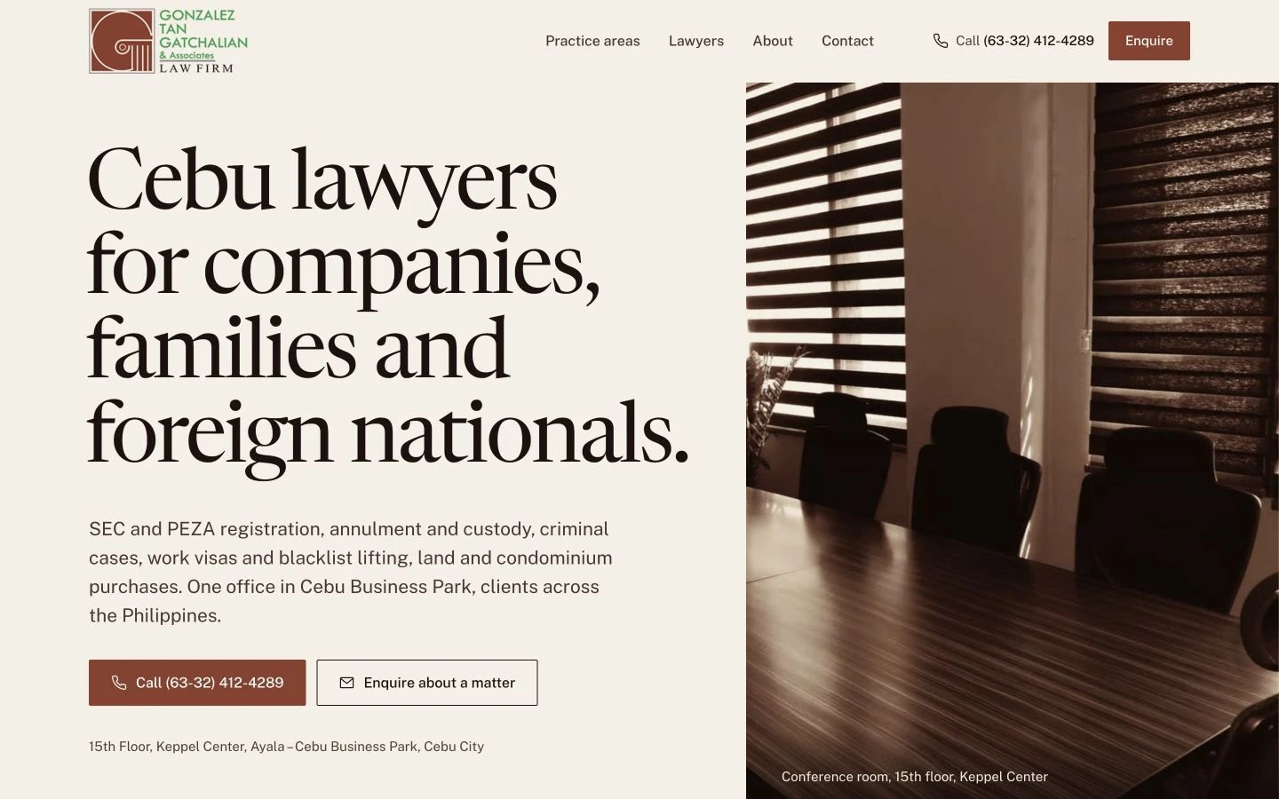Gonzalez Tan Gatchalian & Associates website redesign concept