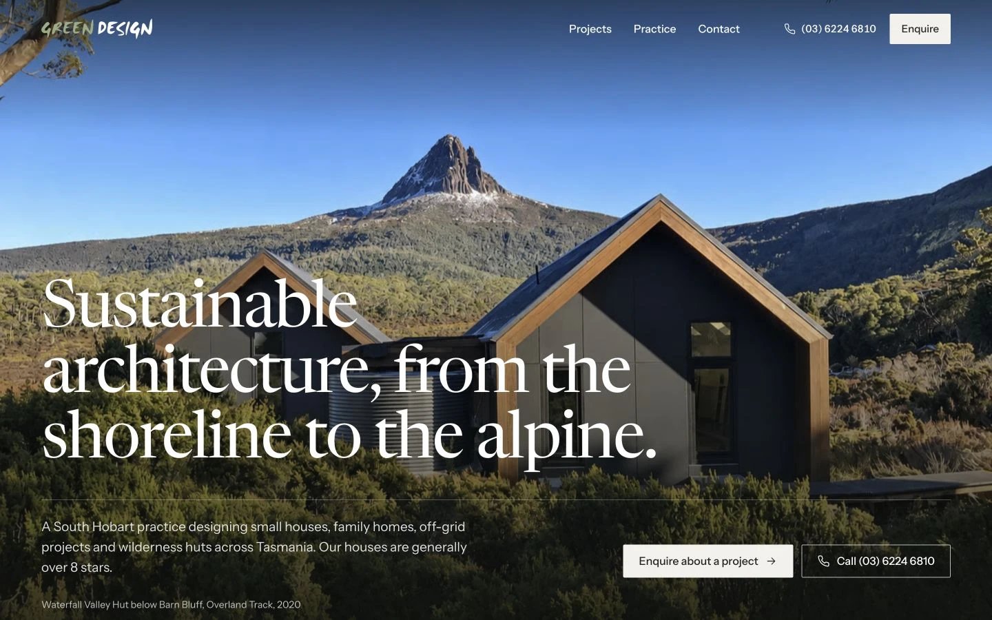 Green Design Architects website redesign concept