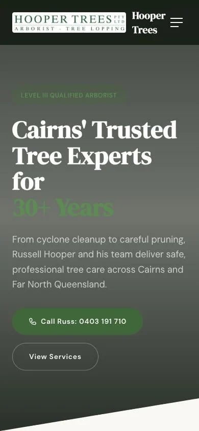 Hooper Trees concept at mobile width
