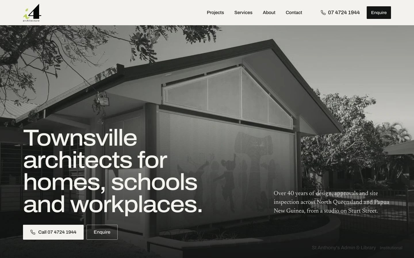 i4 Architecture website redesign concept
