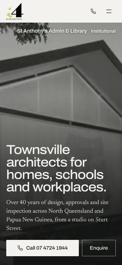i4 Architecture concept at mobile width