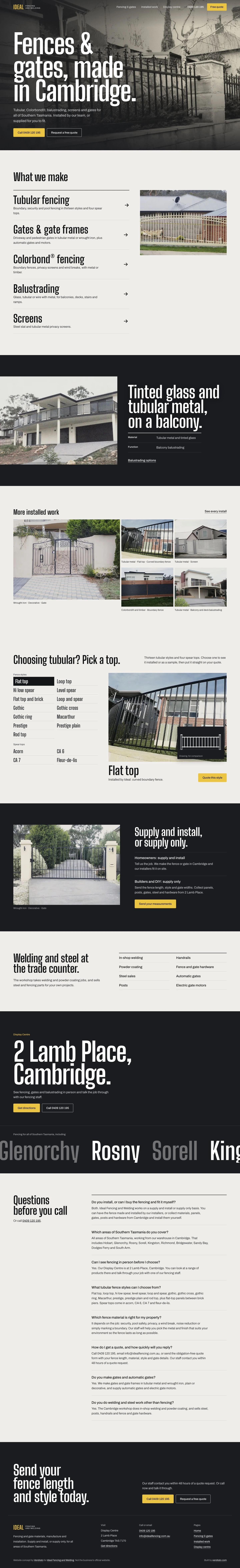 Ideal Fencing and Welding — vendrato concept